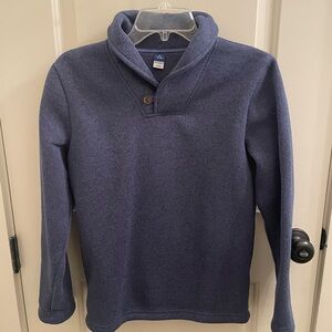 Boy’s Blue Sweater with Button Collar